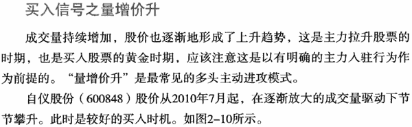 量增价升,买入信号