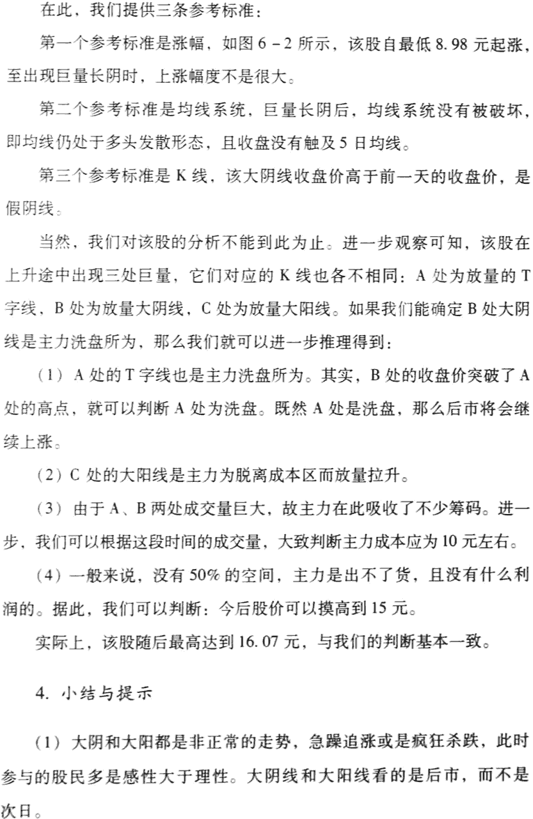 巨量长阴卖出法