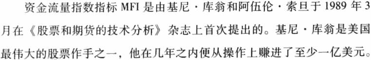 MFI指标应用技巧及实战