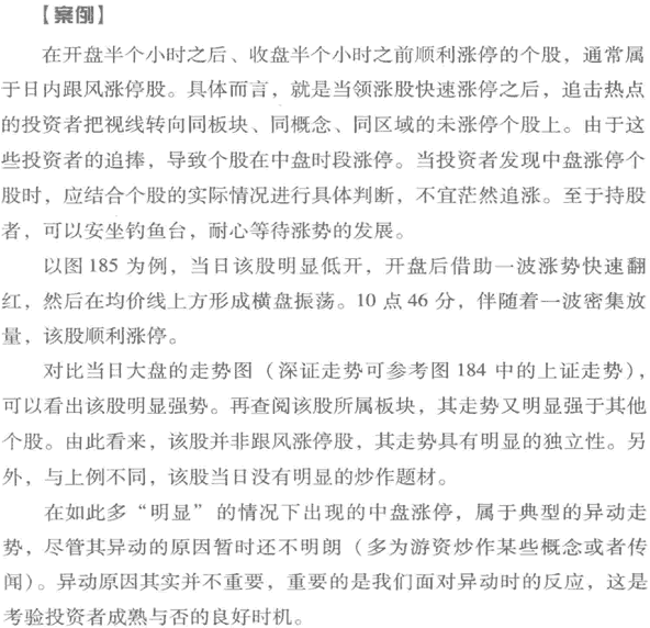 涨停板分时图分析