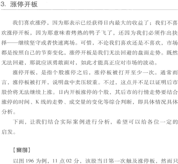 涨停板分时图分析