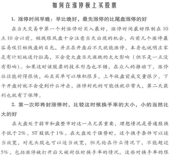 涨停板分时图分析