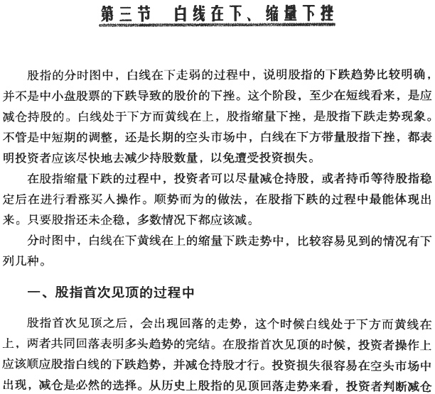 大盘分时图分析(1)