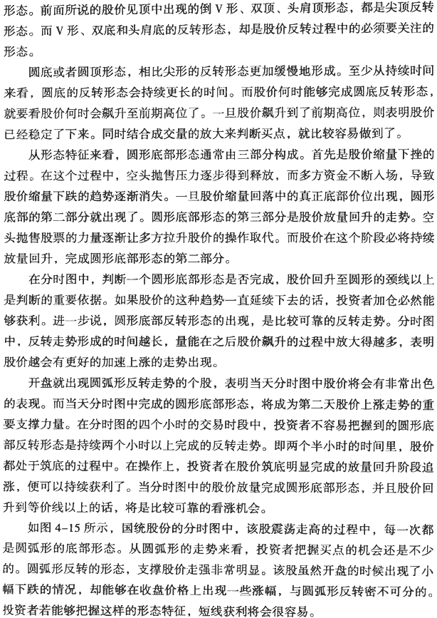 分时图反转形态:圆底与圆顶