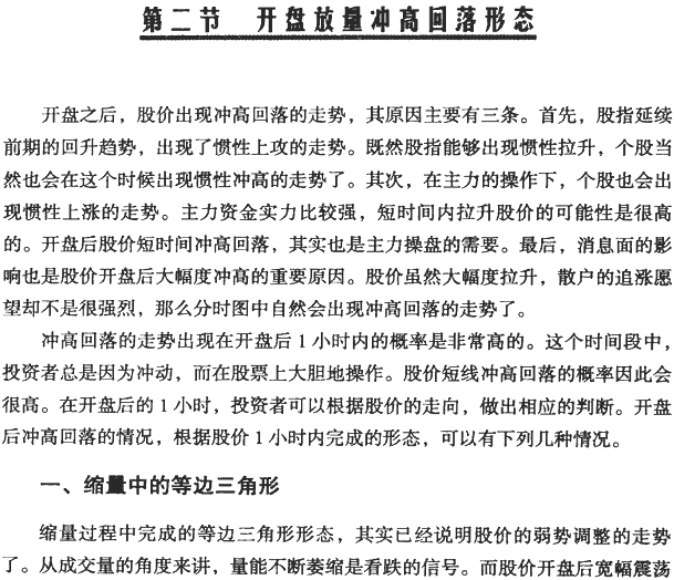 分时图冲高回落分析(1)