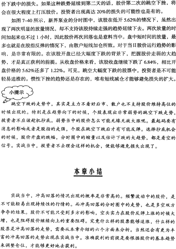 分时图冲高回落分析(3)
