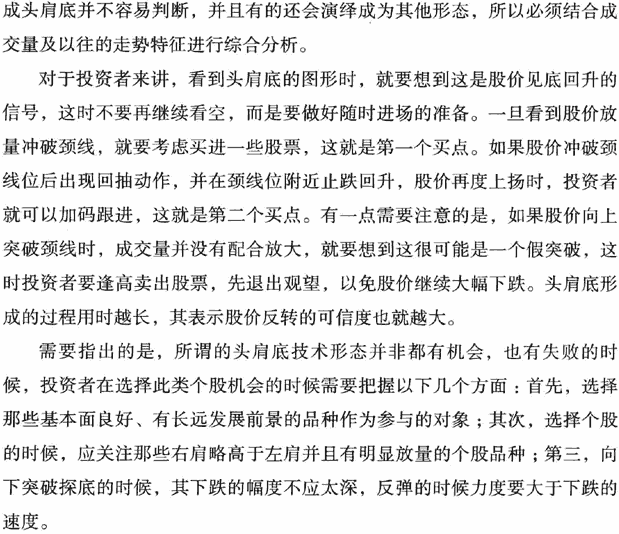 K线底部形态:头肩底