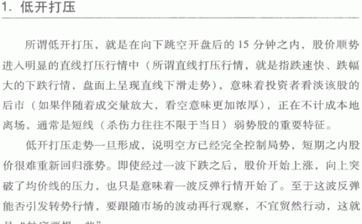 开盘打压分析