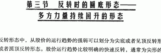 分时图反转形态:圆底与圆顶